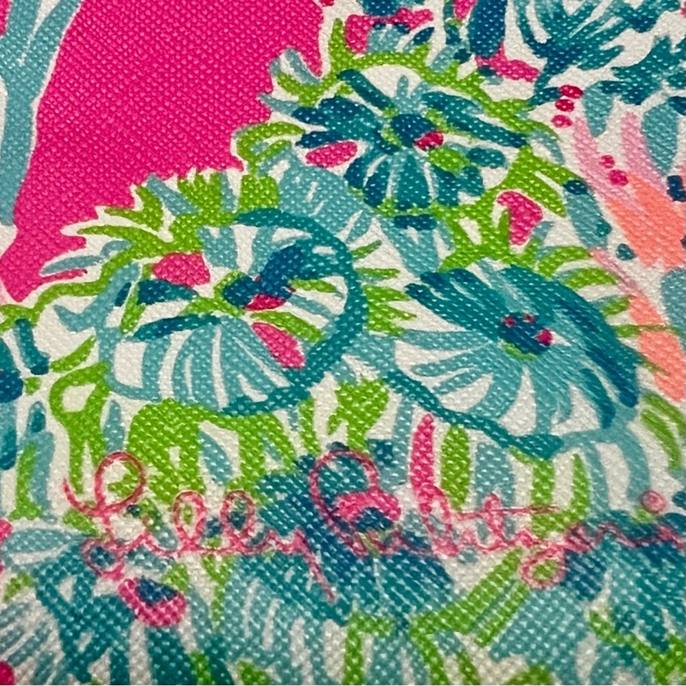 Lilly Pulitzer Seaing Things Leatherette Tech Accessories Zip Pouch Multicolor - Picture 3 of 9